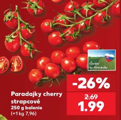 Paradajky cherry strapcové