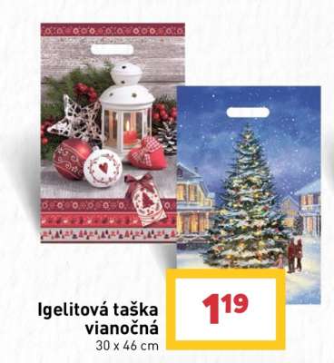 Igelitová taška vianočná