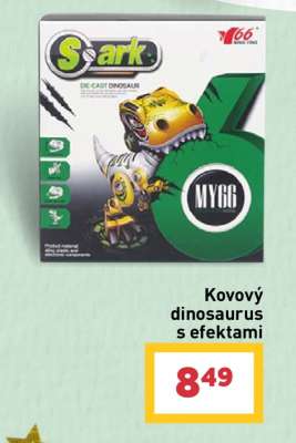 Kovový dinosaurus s efektami