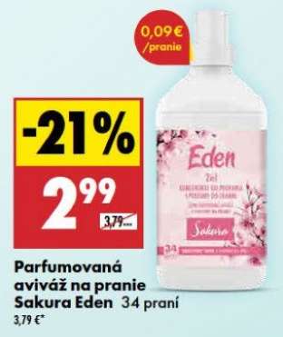 Parfumovaná aviváž na pranie Sakura Eden 34 praní