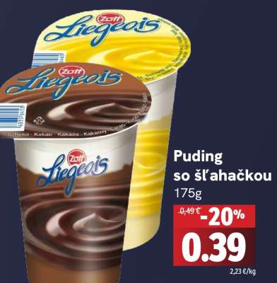 Puding so šľahačkou