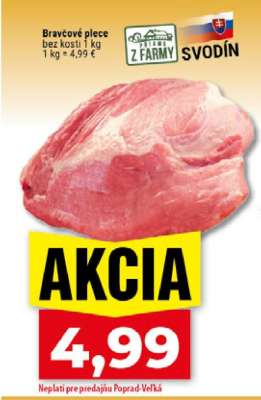 Bravčové plece bez kosti