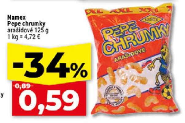 Namex Pepe chrumky arašidové 125 g