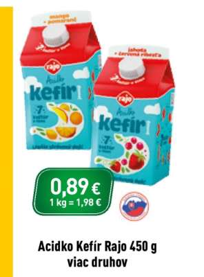 Acidko Kefír Rajo 450 g viac druhov