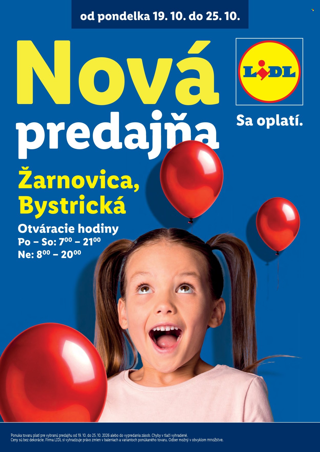 Leták Lidl - 19.10.2026 - 25.10.2026. Strana 1
