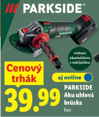 Parkside Aku uhlová brúska