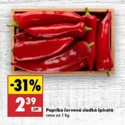 Paprika červená sladká špicatá