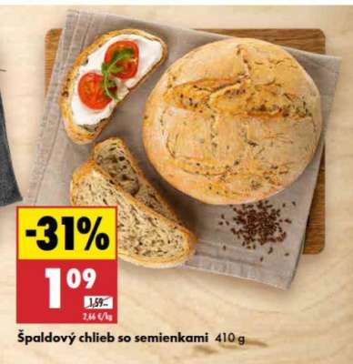 Špaldový chlieb so semienkami