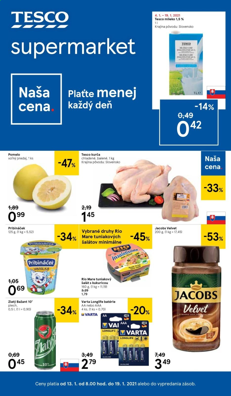 Leták TESCO supermarket - 13.1.2021 - 19.1.2021.