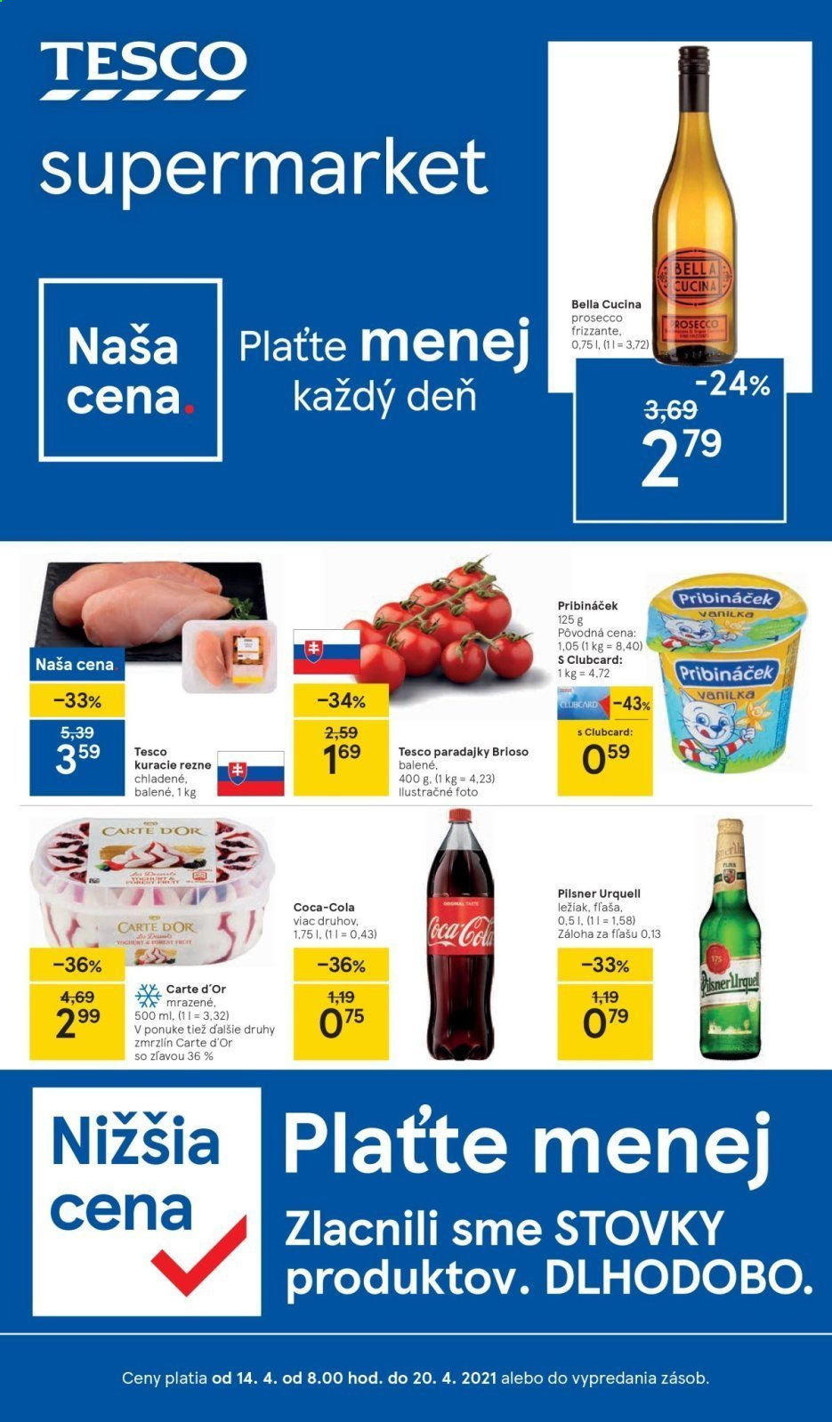 Leták TESCO supermarket - 14.4.2021 - 20.4.2021.