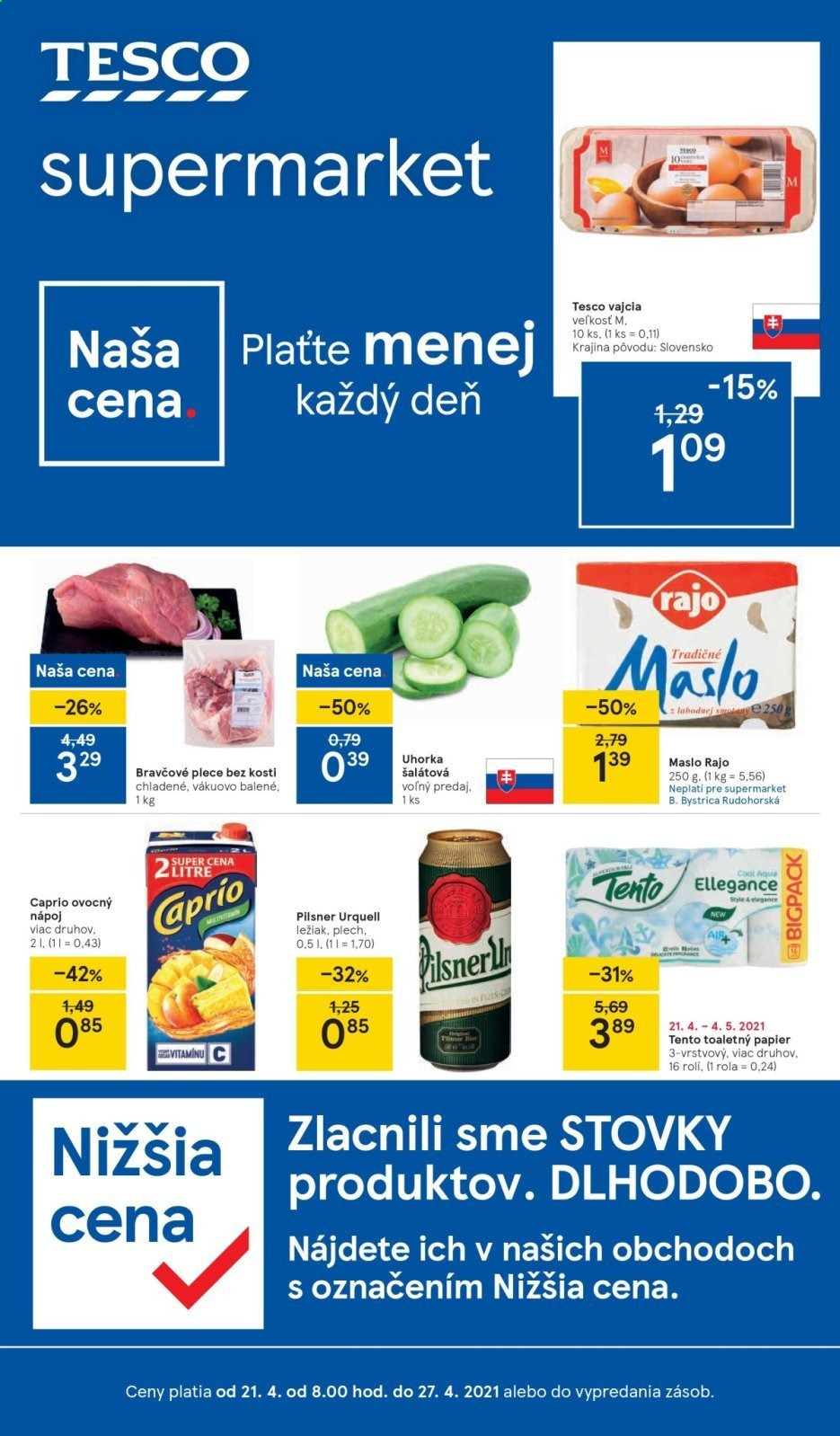 Leták TESCO supermarket - 21.4.2021 - 27.4.2021.