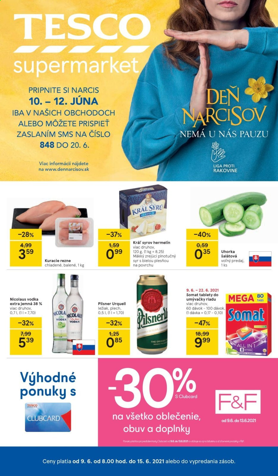 Leták TESCO supermarket - 9.6.2021 - 15.6.2021.